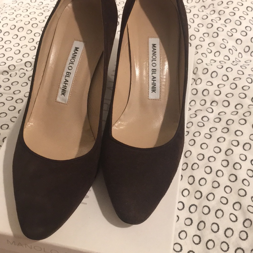 Manolo Blahnik tucciototo suede heels eur 37.5